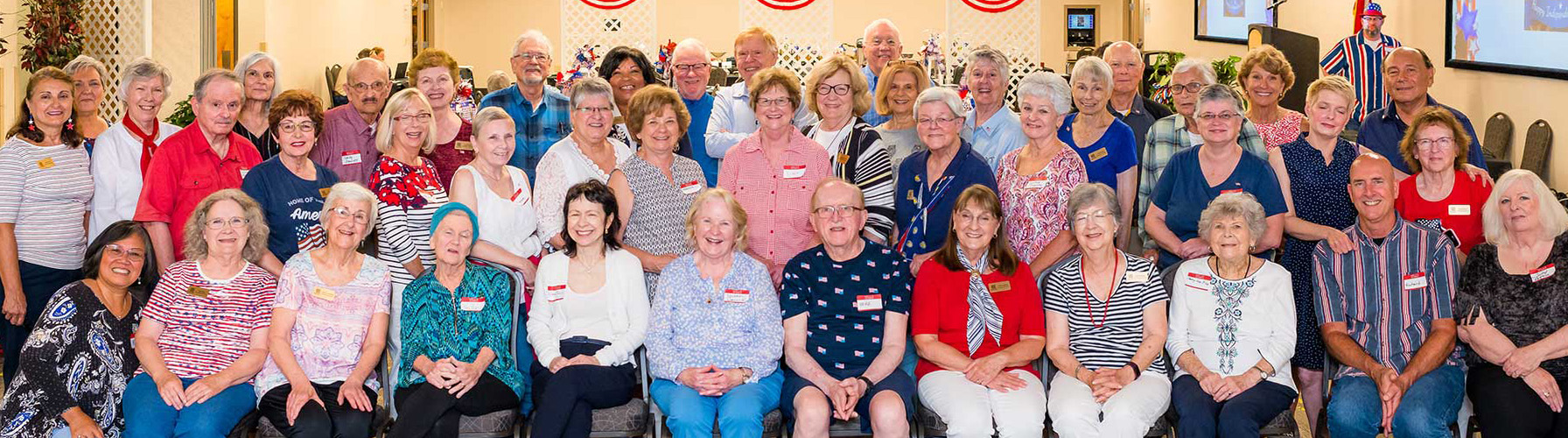 group photos at retiree event